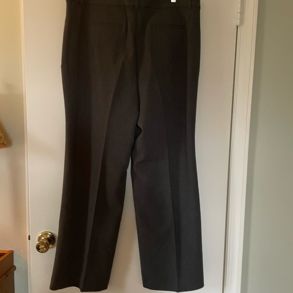 J. Crew Women's Pintuck Charcoal Straight-Leg Dress Pants